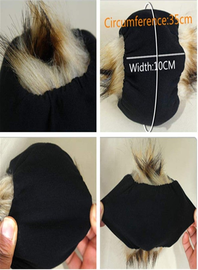 LDFWAY Faux Fur Wrist Cuffs Arm Leg Warmers Winter Boot Cuffs Warm Band Ring For Women (White A) - Image 5